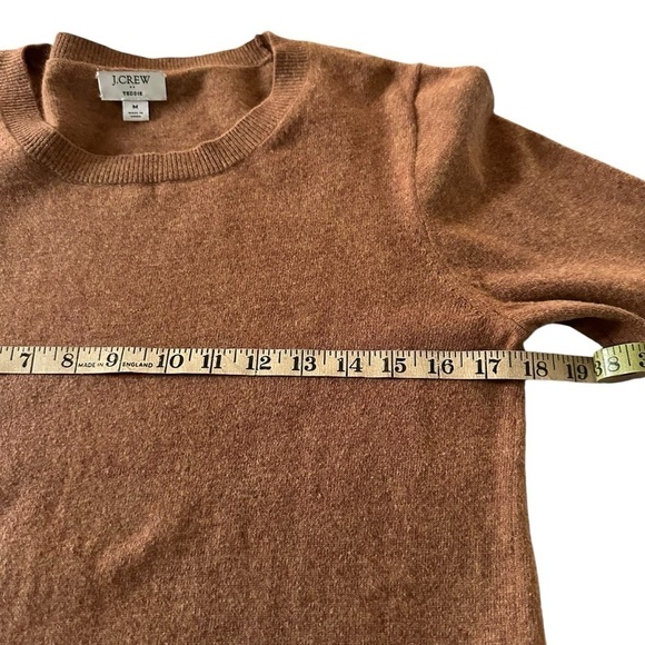 J. CREW BROWN TEDDIE COTTON WOOL BLEND CREWNECK SWEATER SIZE MEDIUM - Picture 11 of 11